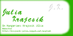 julia krajcsik business card