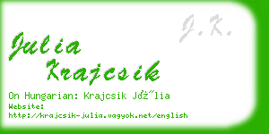 julia krajcsik business card